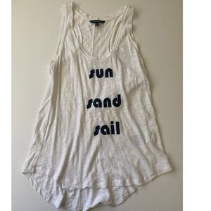Banana republic graphic tank white S